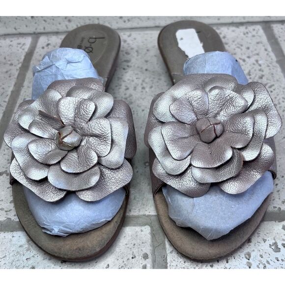 Boc Born Concept Windflower Gold Slip On Sandals Size 10 - Picture 2 of 13